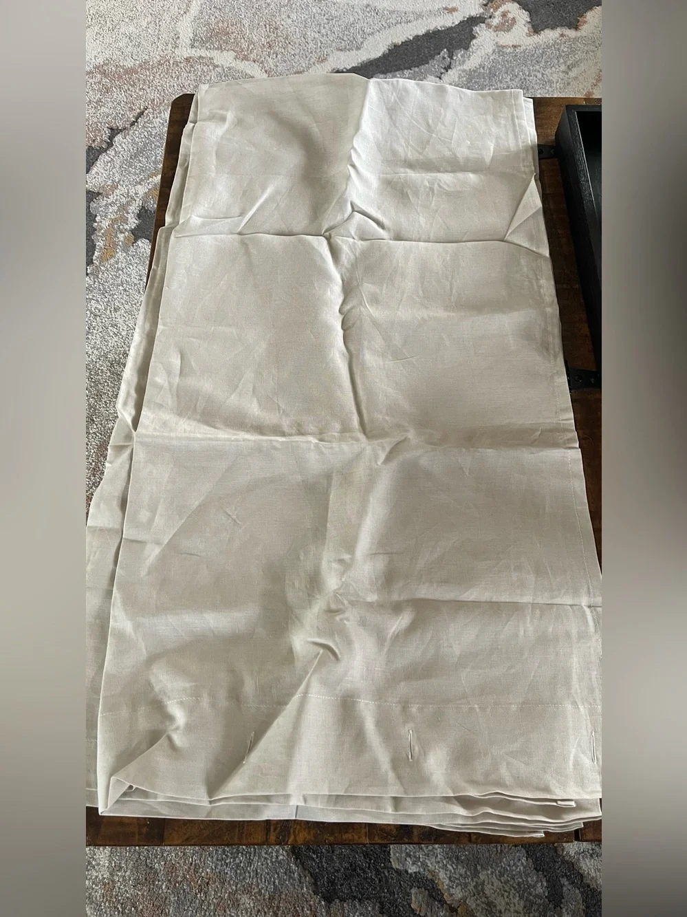 NWOT Quince European Linen Shower Curtain, 72 X 72 (Sand)